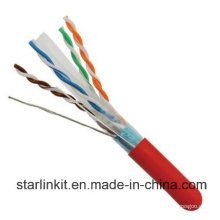FTP CAT6 LSZH-кабель Испытанный Fluke Soild Bare Copper Red